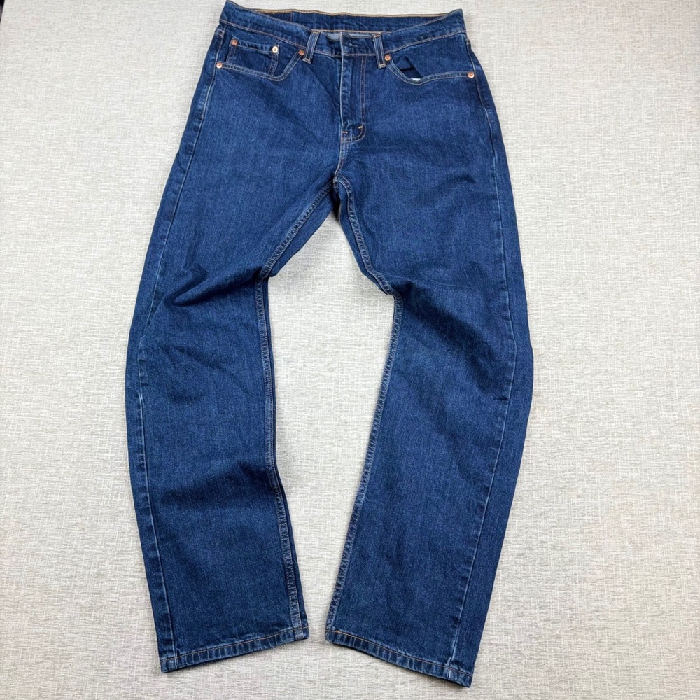 Levis 505 Mens 32x32 Light Distress Jeans Thigh Fade ** Vintage Style ** Denim